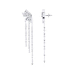 Three Wire Drop Geometrical Earrings - GeumJewels