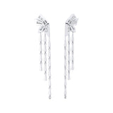 Three Wire Drop Geometrical Earrings - GeumJewels