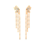 Three Wire Drop Geometrical Earrings - GeumJewels