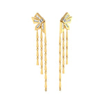 Three Wire Drop Geometrical Earrings - GeumJewels
