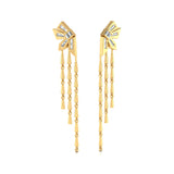 Three Wire Drop Geometrical Earrings - GeumJewels