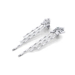 Three Wire Drop Geometrical Earrings - GeumJewels