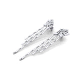 Three Wire Drop Geometrical Earrings - GeumJewels