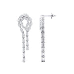 Unique Diamond Illusion Cut Fancy Shaped Diamond Earrings - GeumJewels