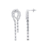 Unique Diamond Illusion Cut Fancy Shaped Diamond Earrings - GeumJewels