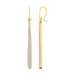 Classic Style Long Diamond Drop Earrings - GeumJewels