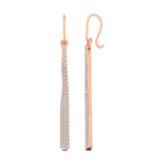 Classic Style Long Diamond Drop Earrings - GeumJewels