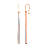 Classic Style Long Diamond Drop Earrings - GeumJewels