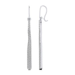 Classic Style Long Diamond Drop Earrings - GeumJewels