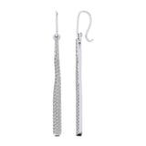 Classic Style Long Diamond Drop Earrings - GeumJewels