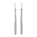 Classic Style Long Diamond Drop Earrings - GeumJewels