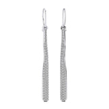 Classic Style Long Diamond Drop Earrings - GeumJewels