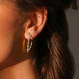 Elongated Baguette Diamond Statement Earrings - GeumJewels