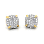 Pave Set Diamond Dainty Stud Earrings - GeumJewels
