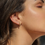 Vintage Inspired Twisted Wire Diamond Hoop Earrings - GeumJewels