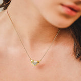 Heart Shaped Diamond Studded Necklace - GeumJewels