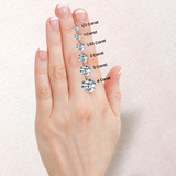 Criss Cross Nature Inspired Diamond Ring with Round Lab Diamond - GeumJewels