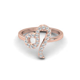 Leo Zodiac Diamond Charm Gold Ring - GeumJewels