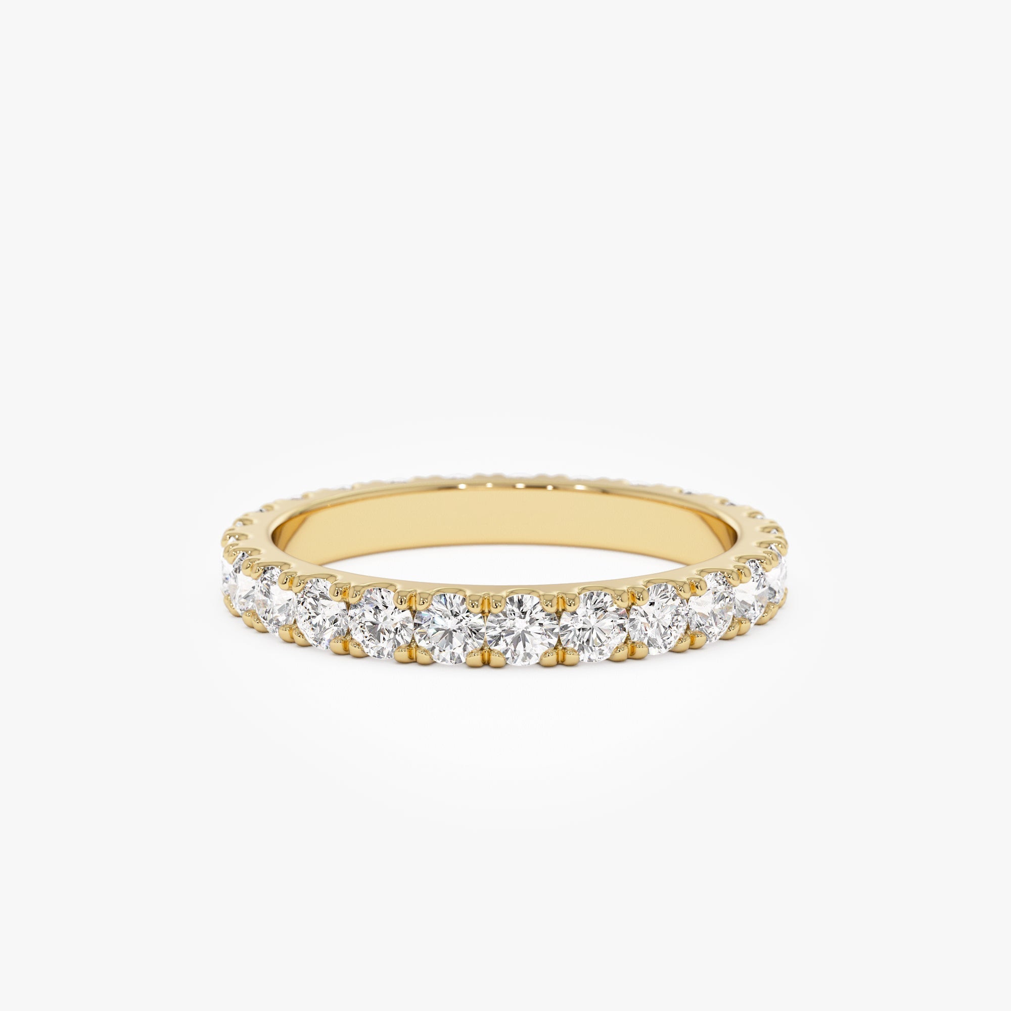 1.25 ctw 14k Pave Setting Full Eternity Lab Grown Diamond Ring - Elena - GeumJewels