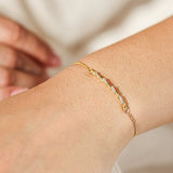 Minimalist Diamond Bracelet, White Gold Bracelet, 14k Solid Gold, Dainty Bracelet, Gift For Girlfriend