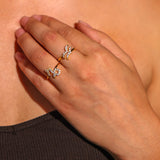 Aquarius Zodiac Gold Ring, Personalized Diamond Gold Jewelry, 14k Solid GoldRing, Diamond Ring