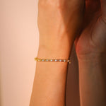 Natural Diamond Tennis Flower Bracelet - GeumJewels