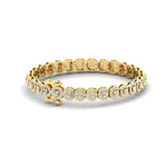 10kt 14kt 18kt Rose Gold Cut Bracelet, Yellow/White Personalized Bracelet - GeumJewels