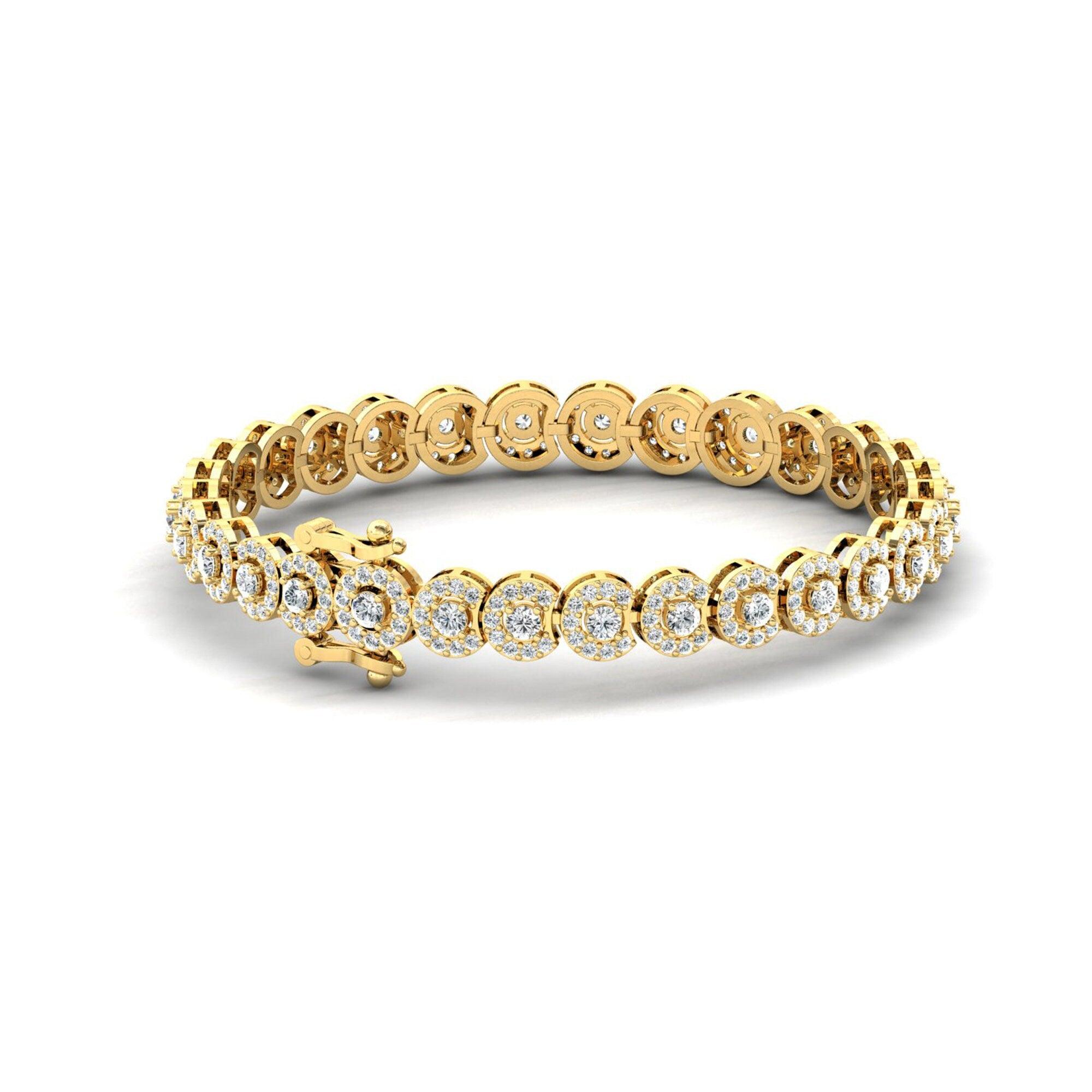10kt 14kt 18kt Rose Gold Cut Bracelet, Yellow/White Personalized Bracelet - GeumJewels