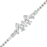 Handmade Diamond Gold Bracelet, 10kt 14kt 18kt Yellow White Rose Gold Bracelet, Natural Diamond Bracelet - GeumJewels