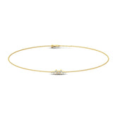 Handmade Diamond Gold Bracelet, 10kt 14kt 18kt Yellow White Rose Gold Bracelet, Natural Diamond Bracelet - GeumJewels
