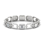 Handmade Yellow/White Gold Cut Bracelet, Rose Gold Designer Bracelet, Real Diamond Bracelet - GeumJewels