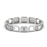 Handmade Yellow/White Gold Cut Bracelet, Rose Gold Designer Bracelet, Real Diamond Bracelet - GeumJewels