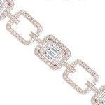 Handmade Yellow/White Gold Cut Bracelet, Rose Gold Designer Bracelet, Real Diamond Bracelet - GeumJewels