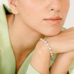 Genuine Diamond Cut Bracelet, Real Gold Custom Bracelet,  10kt 14kt 18kt White/Yellow Gold Bracelet - GeumJewels