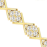 Genuine Diamond Cut Bracelet, Real Gold Custom Bracelet,  10kt 14kt 18kt White/Yellow Gold Bracelet - GeumJewels