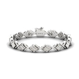 Genuine Diamond Cut Bracelet, Real Gold Custom Bracelet,  10kt 14kt 18kt White/Yellow Gold Bracelet - GeumJewels