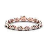 Genuine Diamond Cut Bracelet, Real Gold Custom Bracelet,  10kt 14kt 18kt White/Yellow Gold Bracelet - GeumJewels