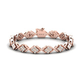 Genuine Diamond Cut Bracelet, Real Gold Custom Bracelet,  10kt 14kt 18kt White/Yellow Gold Bracelet - GeumJewels