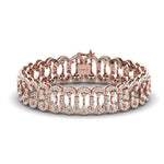 Elegant Diamond Cut Bracelet, Rose Gold Custom Bracelet, Yellow/White Gold Designer Bracelet - GeumJewels