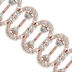 Elegant Diamond Cut Bracelet, Rose Gold Custom Bracelet, Yellow/White Gold Designer Bracelet - GeumJewels