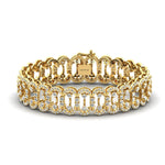 Elegant Diamond Cut Bracelet, Rose Gold Custom Bracelet, Yellow/White Gold Designer Bracelet - GeumJewels