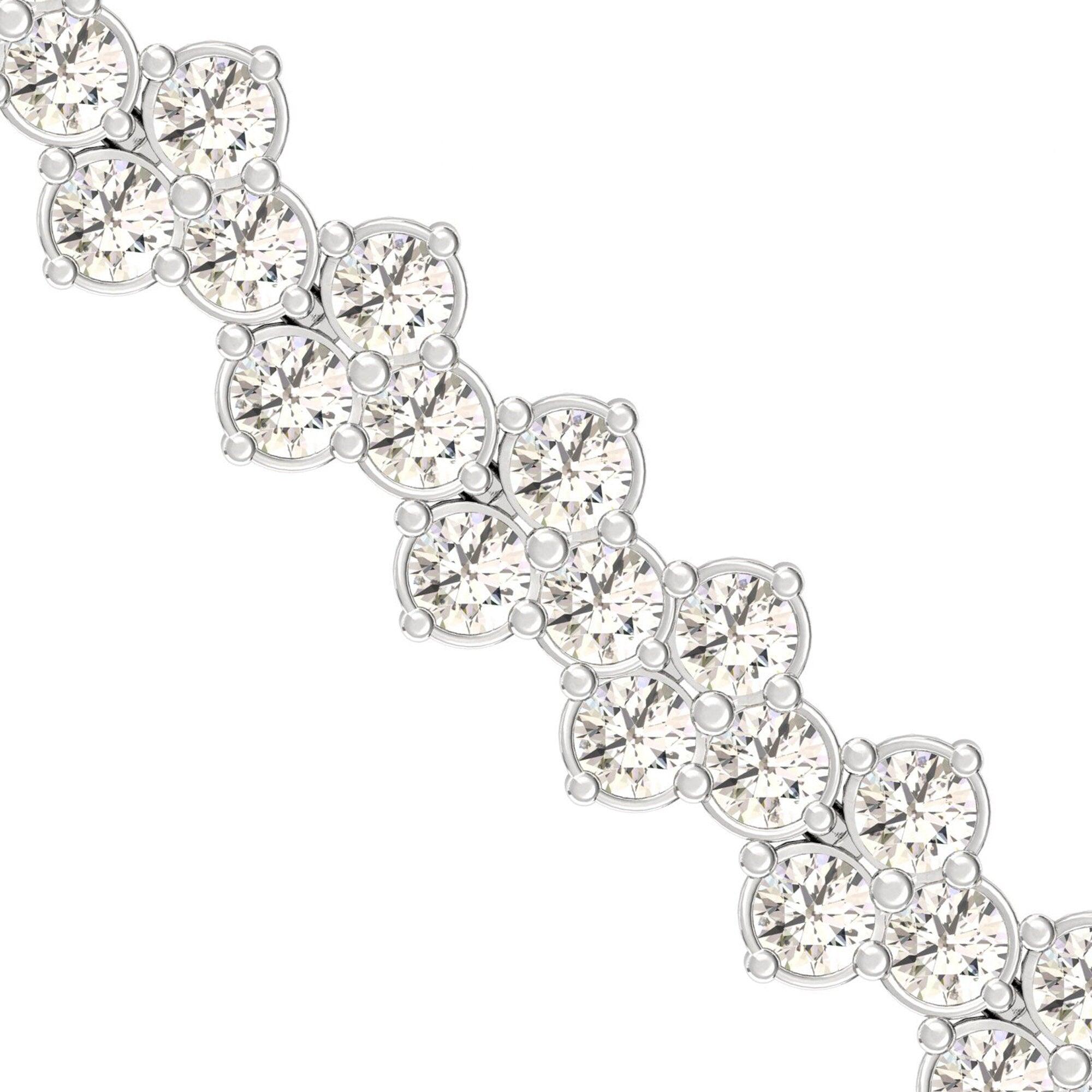 Handmade Rose Gold Cut Bracelet,10kt 14kt 18kt Yellow/White Gold Bracelet, Real Diamond Designer Bracelet - GeumJewels