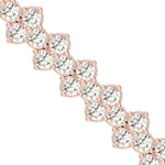 Handmade Rose Gold Cut Bracelet,10kt 14kt 18kt Yellow/White Gold Bracelet, Real Diamond Designer Bracelet - GeumJewels