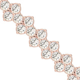 Handmade Rose Gold Cut Bracelet,10kt 14kt 18kt Yellow/White Gold Bracelet, Real Diamond Designer Bracelet - GeumJewels