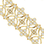 Elegant Rose Gold Cut Bracelet, Solid Yellow/White Gold Designer Bracelet, Genuine Diamond Custom Bracelet - GeumJewels