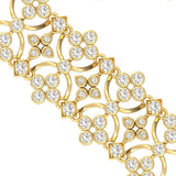 Elegant Rose Gold Cut Bracelet, Solid Yellow/White Gold Designer Bracelet, Genuine Diamond Custom Bracelet - GeumJewels
