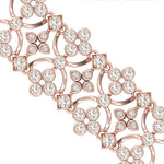 Elegant Rose Gold Cut Bracelet, Solid Yellow/White Gold Designer Bracelet, Genuine Diamond Custom Bracelet - GeumJewels