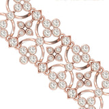 Elegant Rose Gold Cut Bracelet, Solid Yellow/White Gold Designer Bracelet, Genuine Diamond Custom Bracelet - GeumJewels