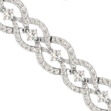 Handmade Rose Gold Cut Bracelet, White/Yellow Gold Bracelet, Real Diamond Modern Bracelet - GeumJewels