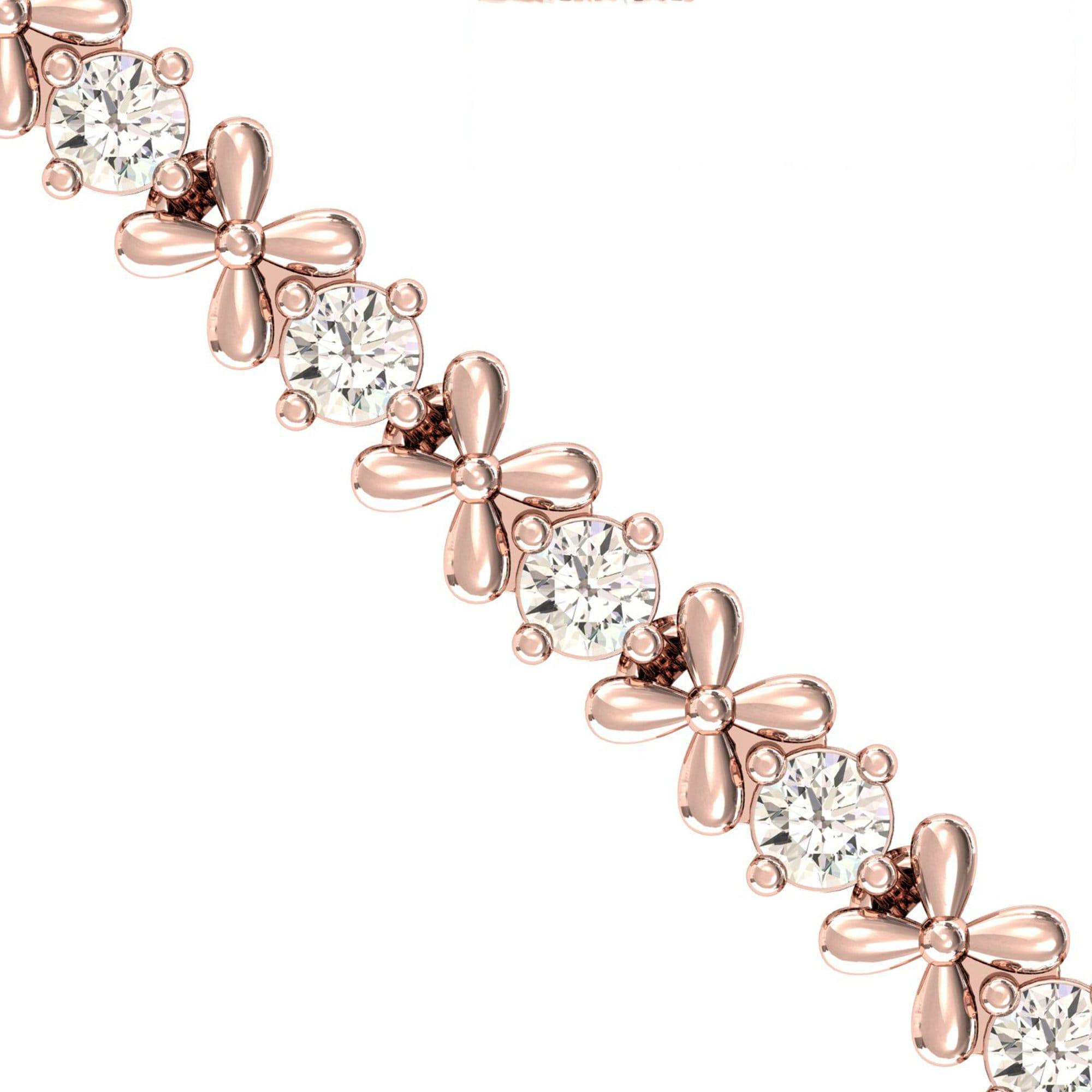 Unique Diamond Cut Bracelet, Yellow/White Thin Gold Bracelet, 10kt 14kt 18kt Rose Gold Bracelet - GeumJewels